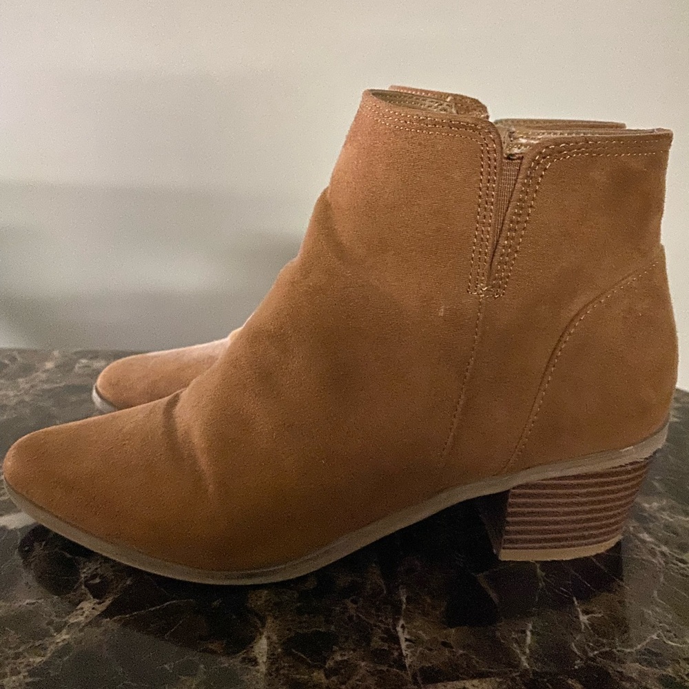 Tan ankle booties